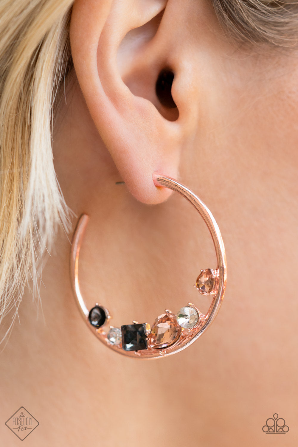 Attractive Allure - Rose Gold Paparazzi Earring