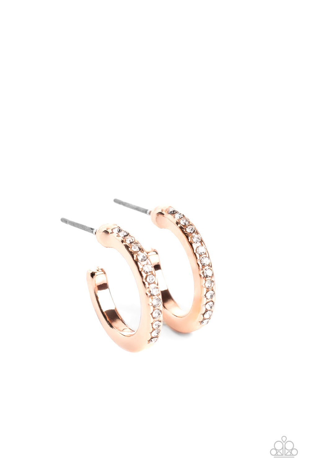 Audaciously Angelic - Rose Gold Paparazzi Earrings