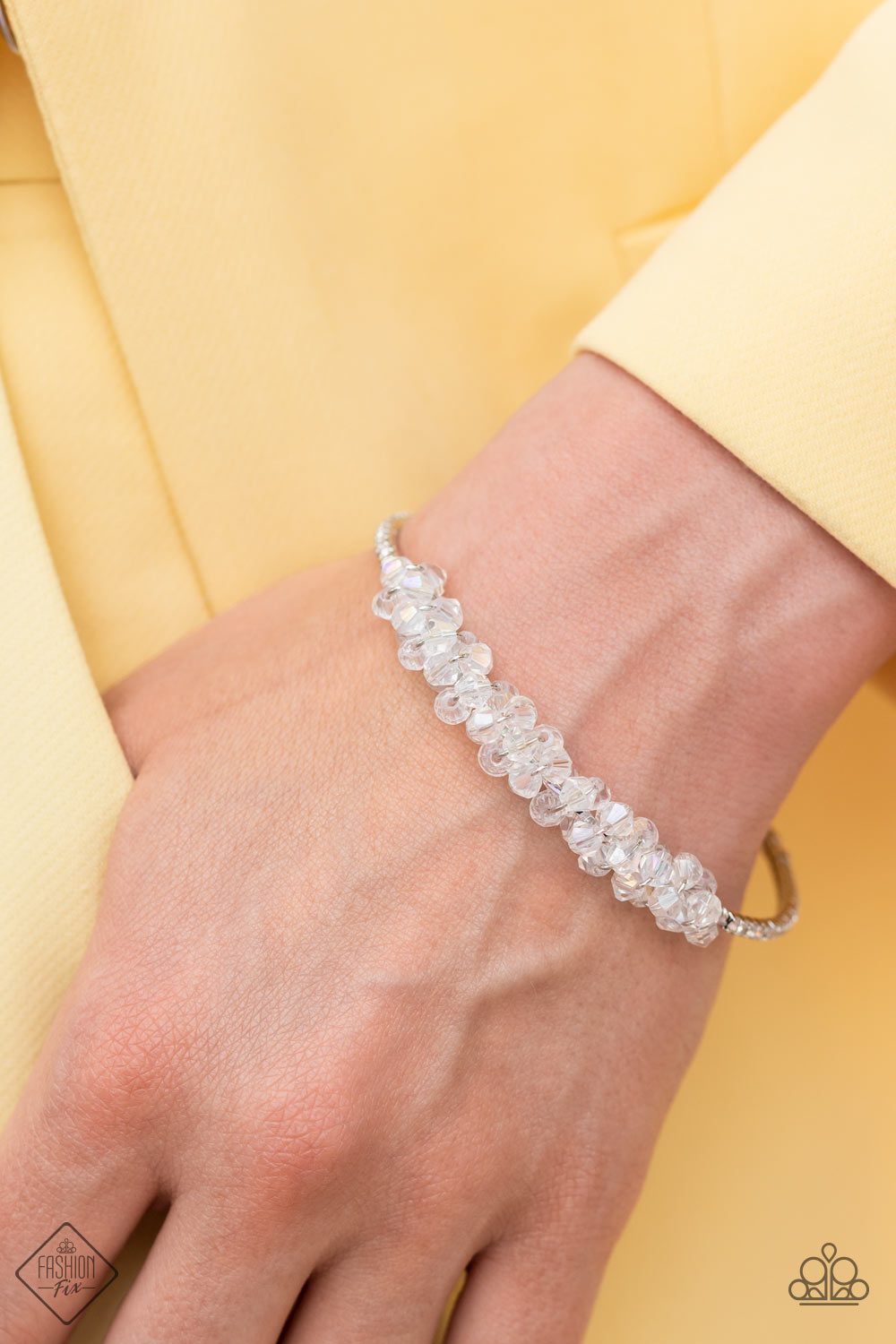 BAUBLY Personality - White Paparazzi Bracelet