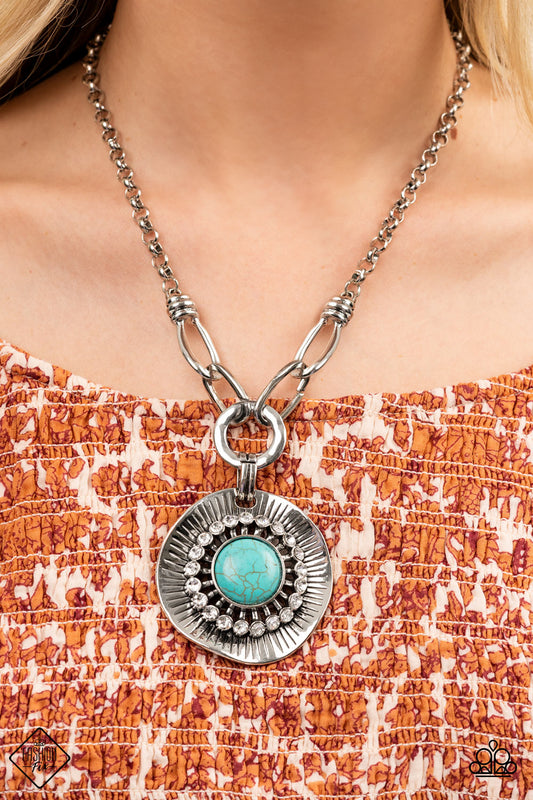 Paparazzi Badlands Treasure Hunt - Blue Necklace