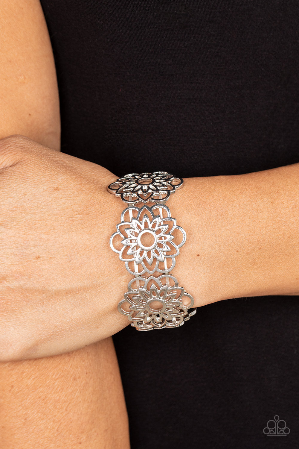 Baroque Bouquet - Silver Paparazzi Bracelet