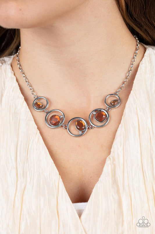 Paparazzi Big Night Out - Brown Necklace