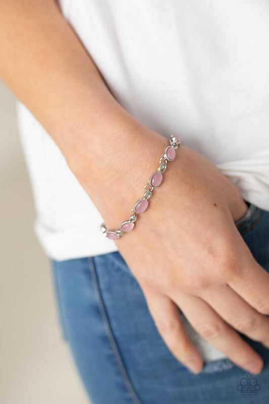 Paparazzi Blissfully Beaming - Pink Bracelet