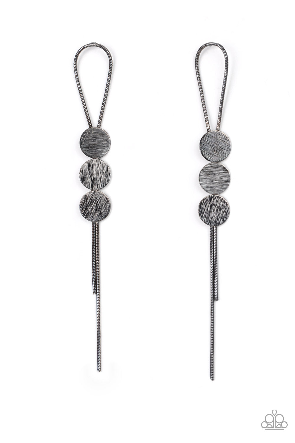 Bolo Beam - Black Paparazzi Earring