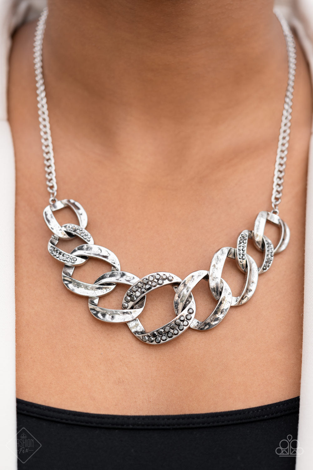 Paparazzi Bombshell Bling - Silver Necklace