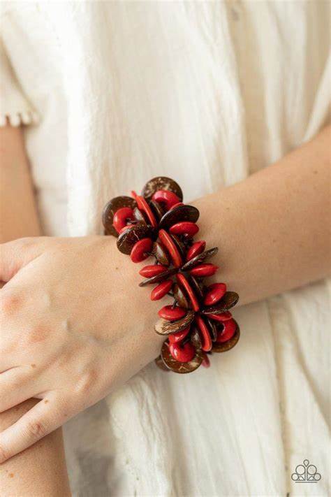 Paparazzi Caribbean Canopy - Red Bracelet