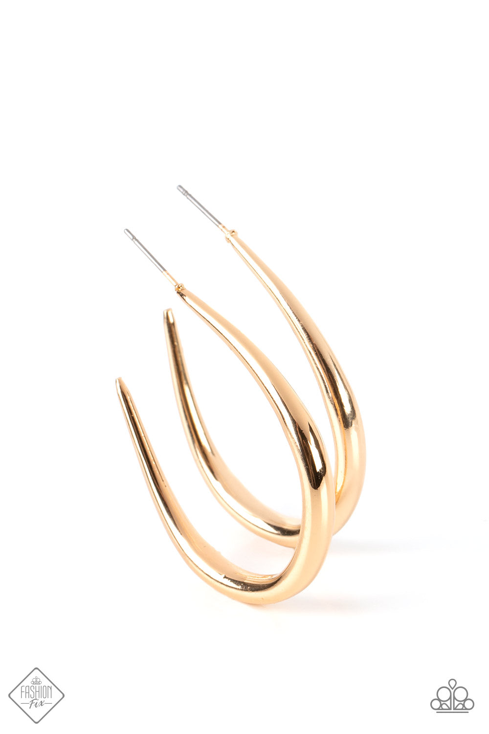 CURVE Your Appetite - Gold Paparazzi Earrings