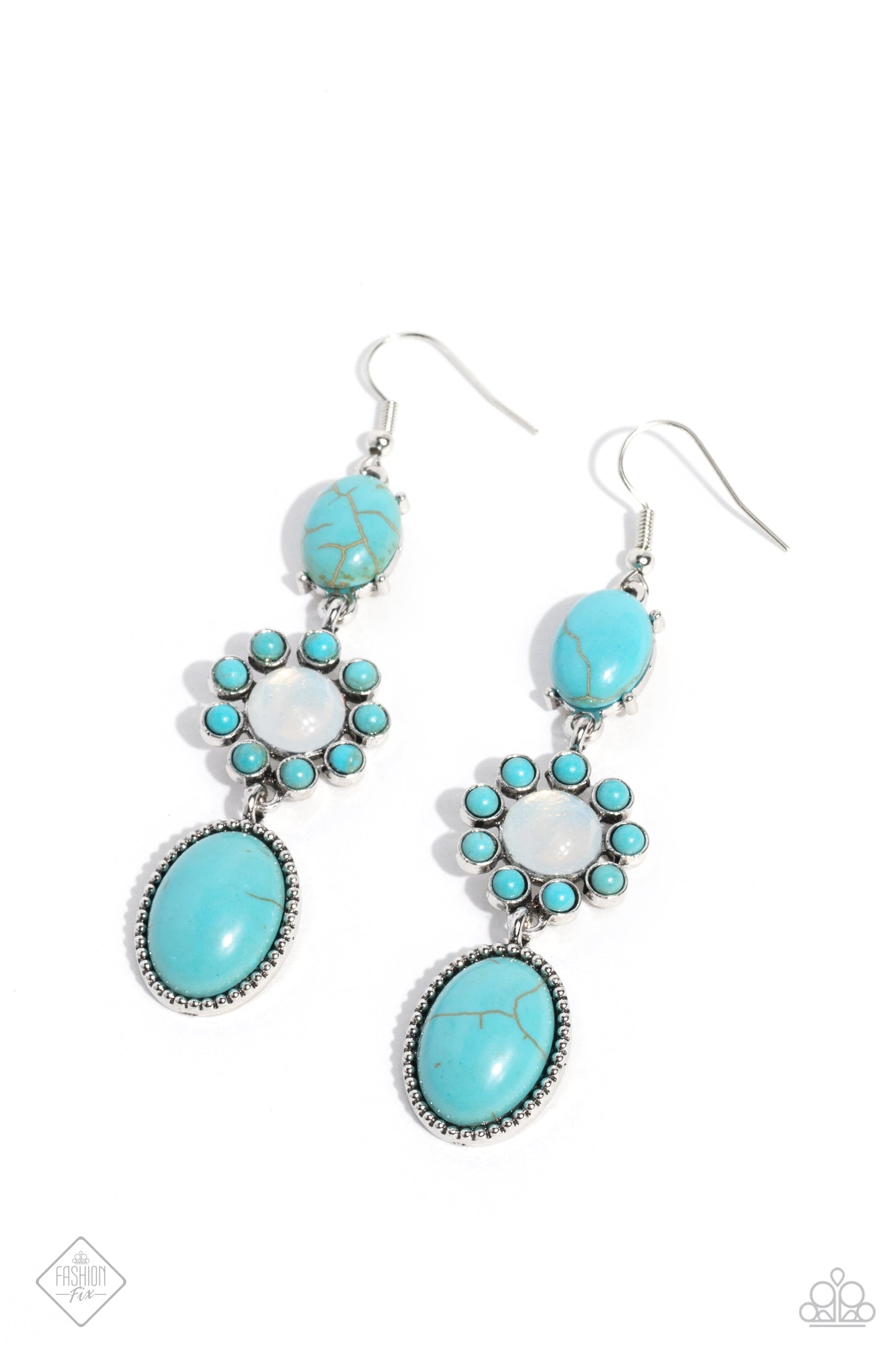 Paparazzi Carefree Cowboy - Blue Earrings