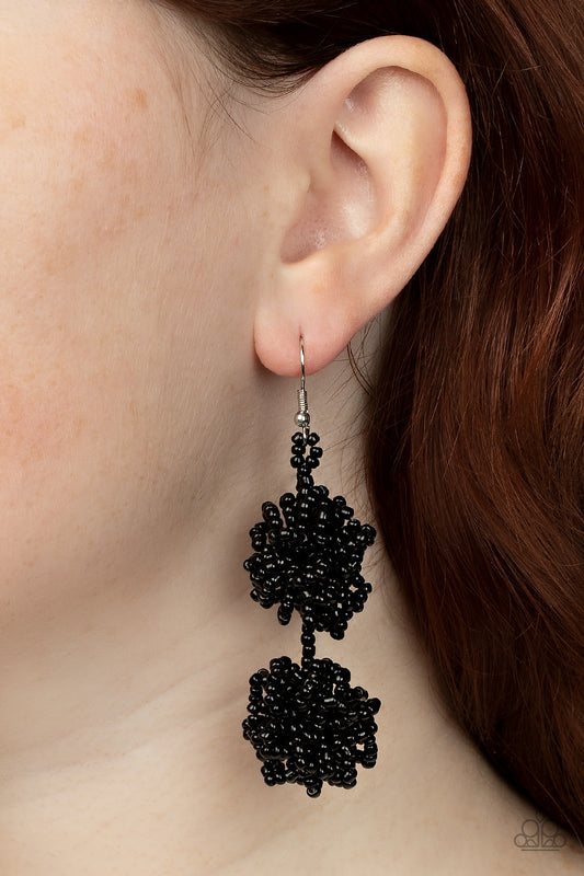 Paparazzi Celestial Collision - Black Earrings