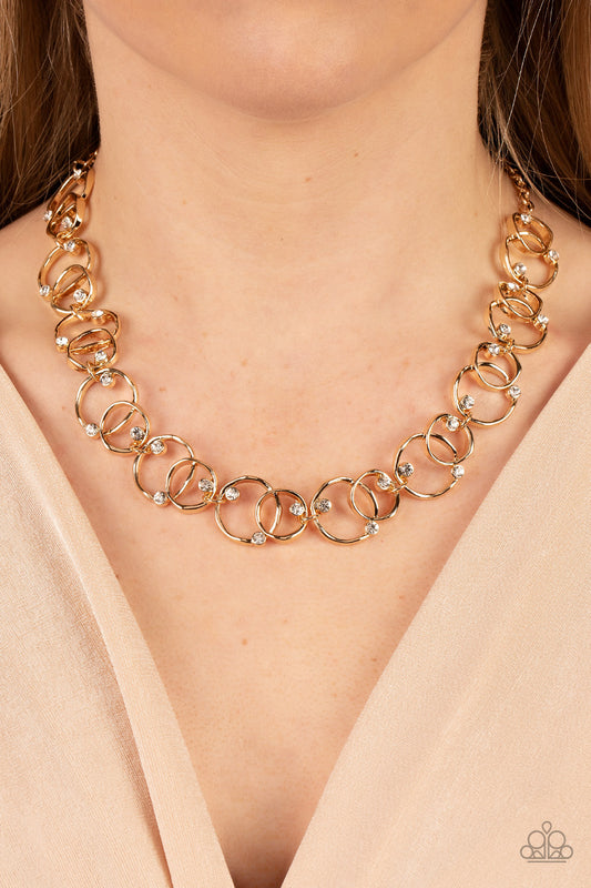 Center of My Universe - Gold Paparazzi Necklace