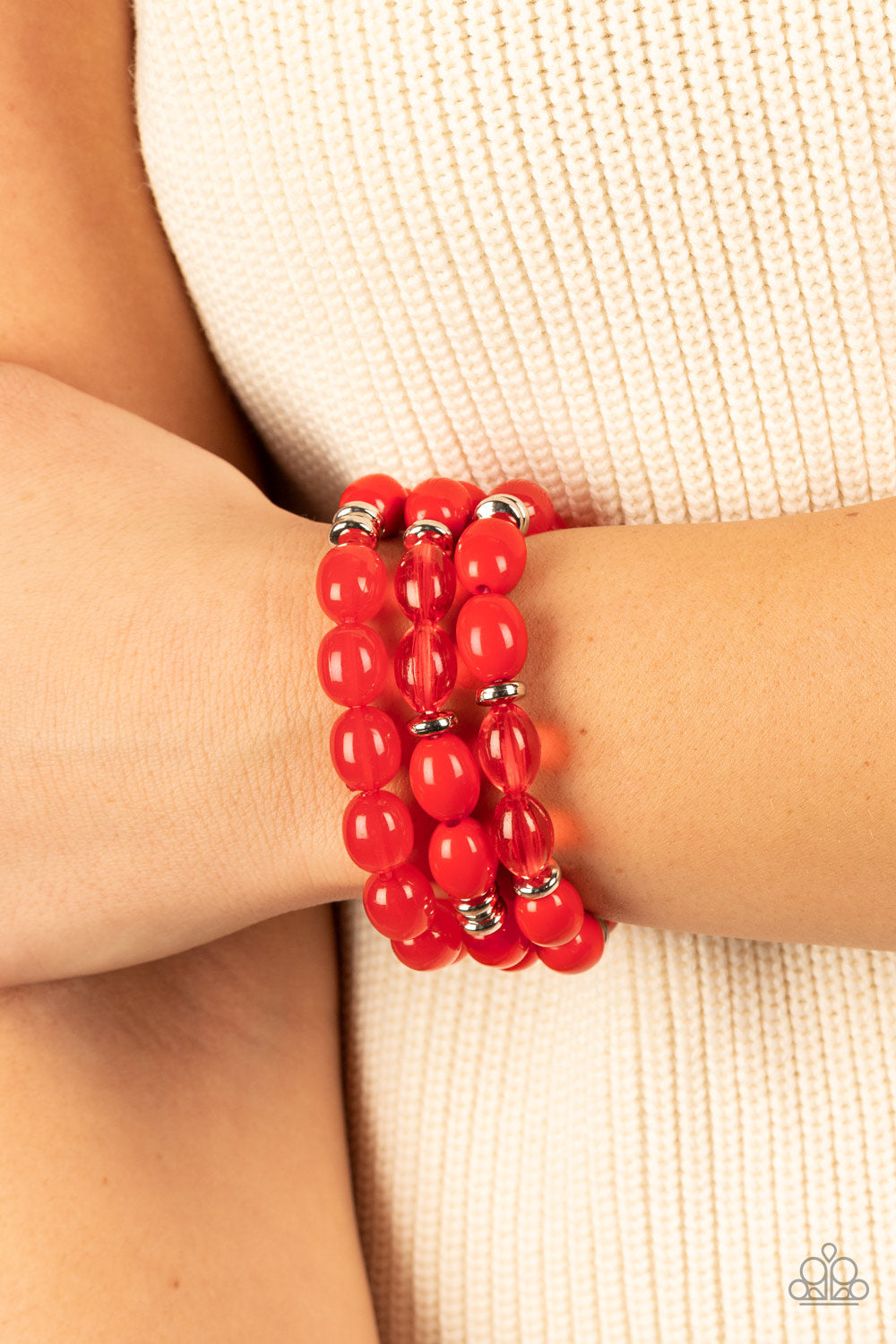 Coastal Coastin - Red Paparazzi Bracelet