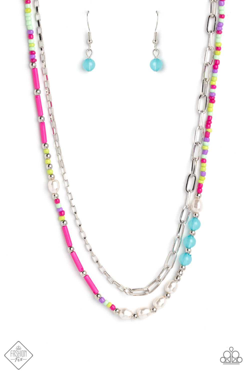 Paparazzi Coastal Composition - Pink Necklace