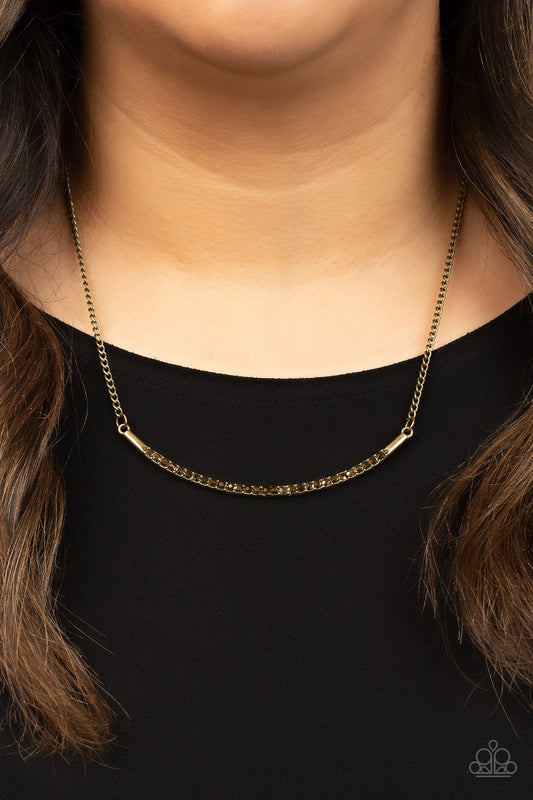 Paparazzi Collar Poppin Sparkle - Brass Necklace