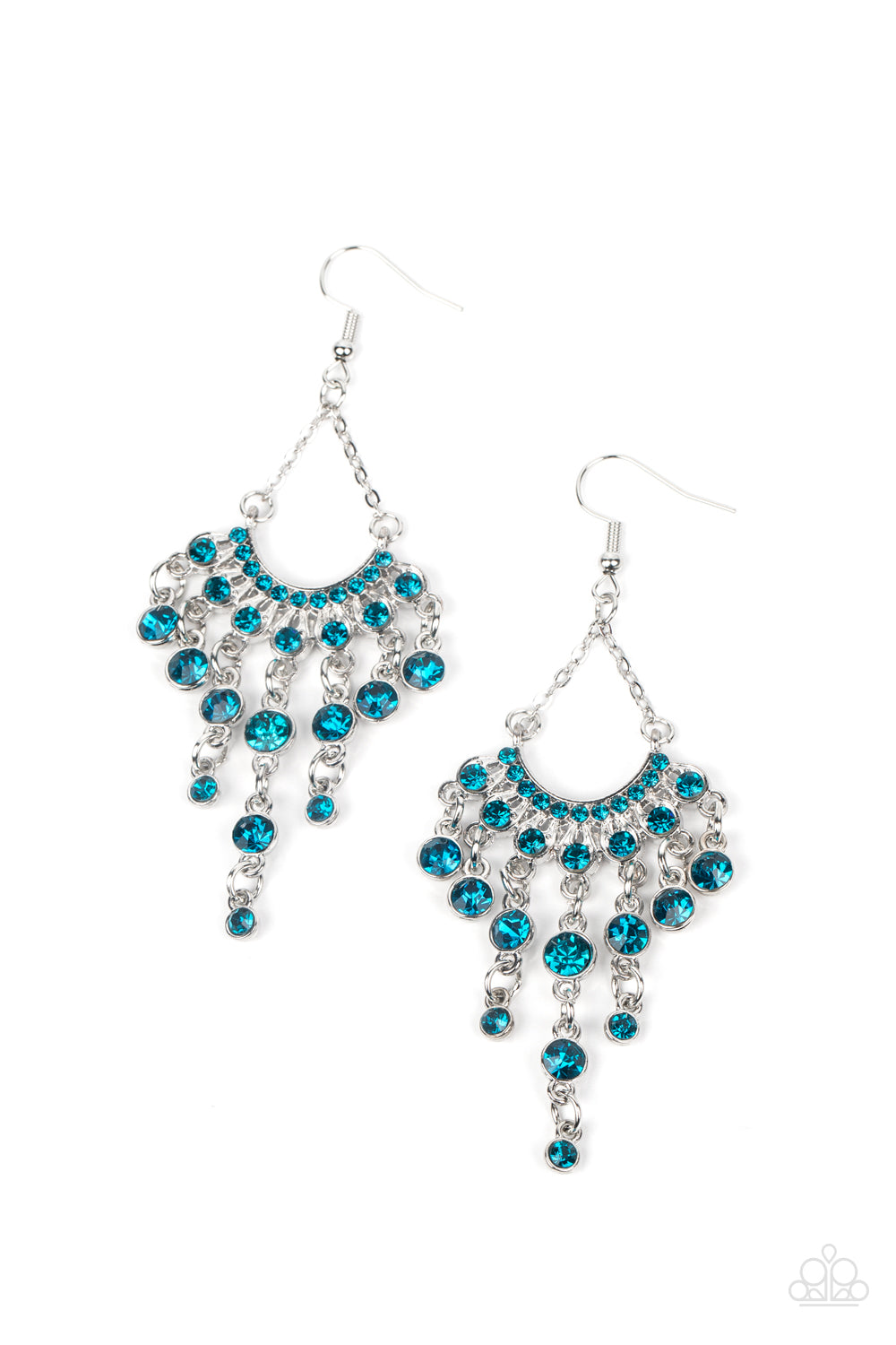 Paparazzi Commanding Candescence - Blue Earrings