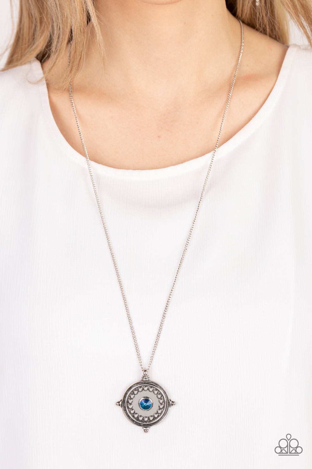 Paparazzi Compass Composure - Blue Necklace