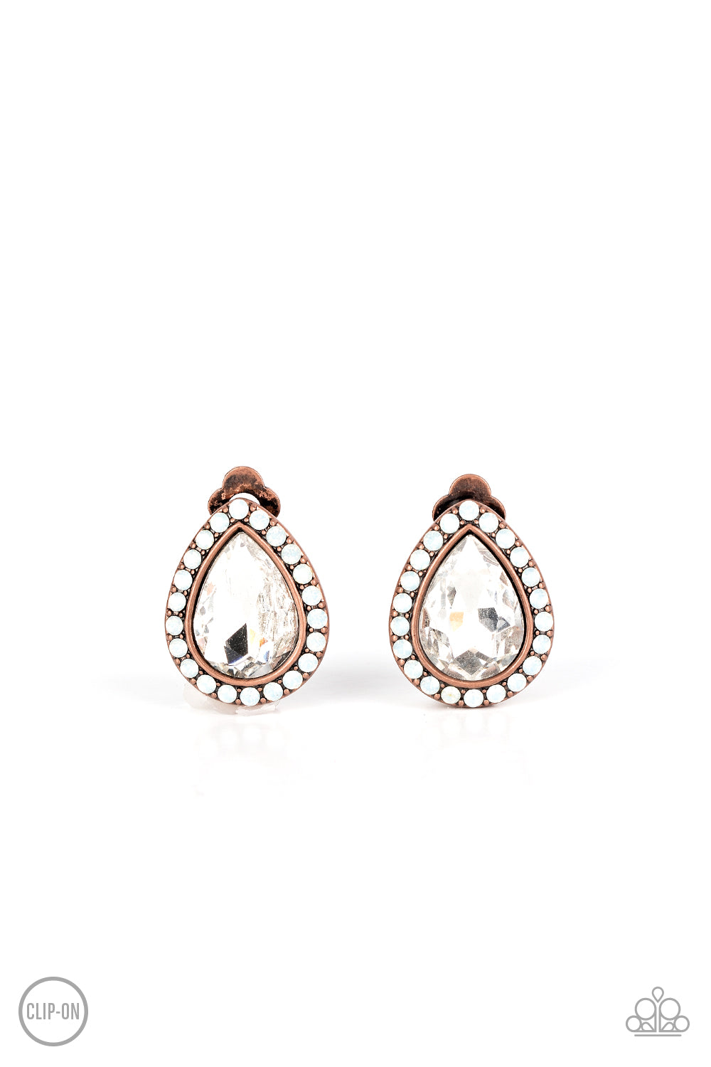 Paparazzi Cosmic Castles - Copper Earring Clip-On