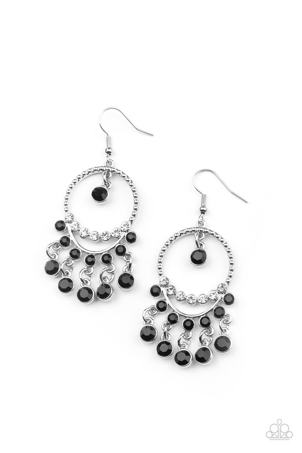 Cosmic Chandeliers - Black Paparazzi Earrings