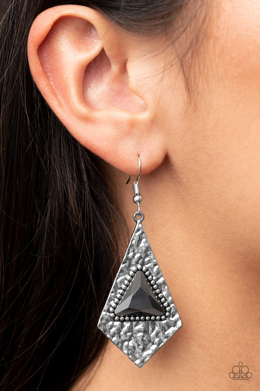 Cosmic Destination - Silver Paparazzi Earrings