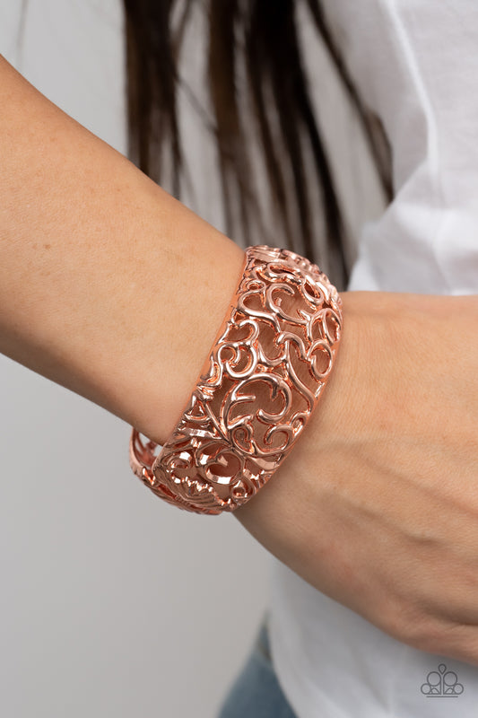 Paparazzi Courtyard Couture - Copper Bracelet