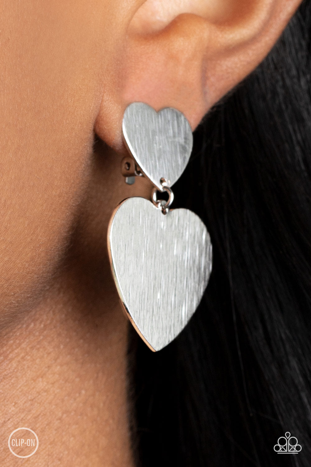 Paparazzi Cowgirl Crush - Silver - Clip - On Earrings