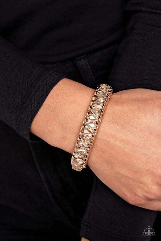 Paparazzi Crafted Coals - Gold Bracelet