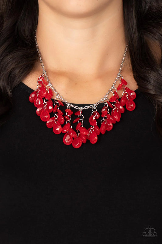 Crystal Cabaret - Red Paparazzi Necklace