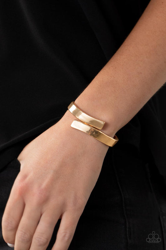 Dare to Flare - Gold Paparazzi Bracelet