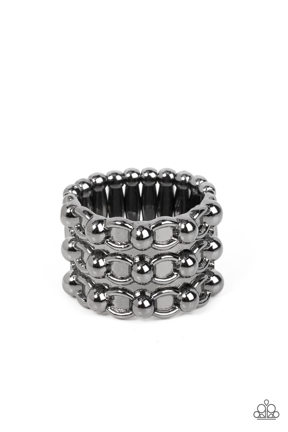 Dauntless Demeanor - Black Paparazzi Ring