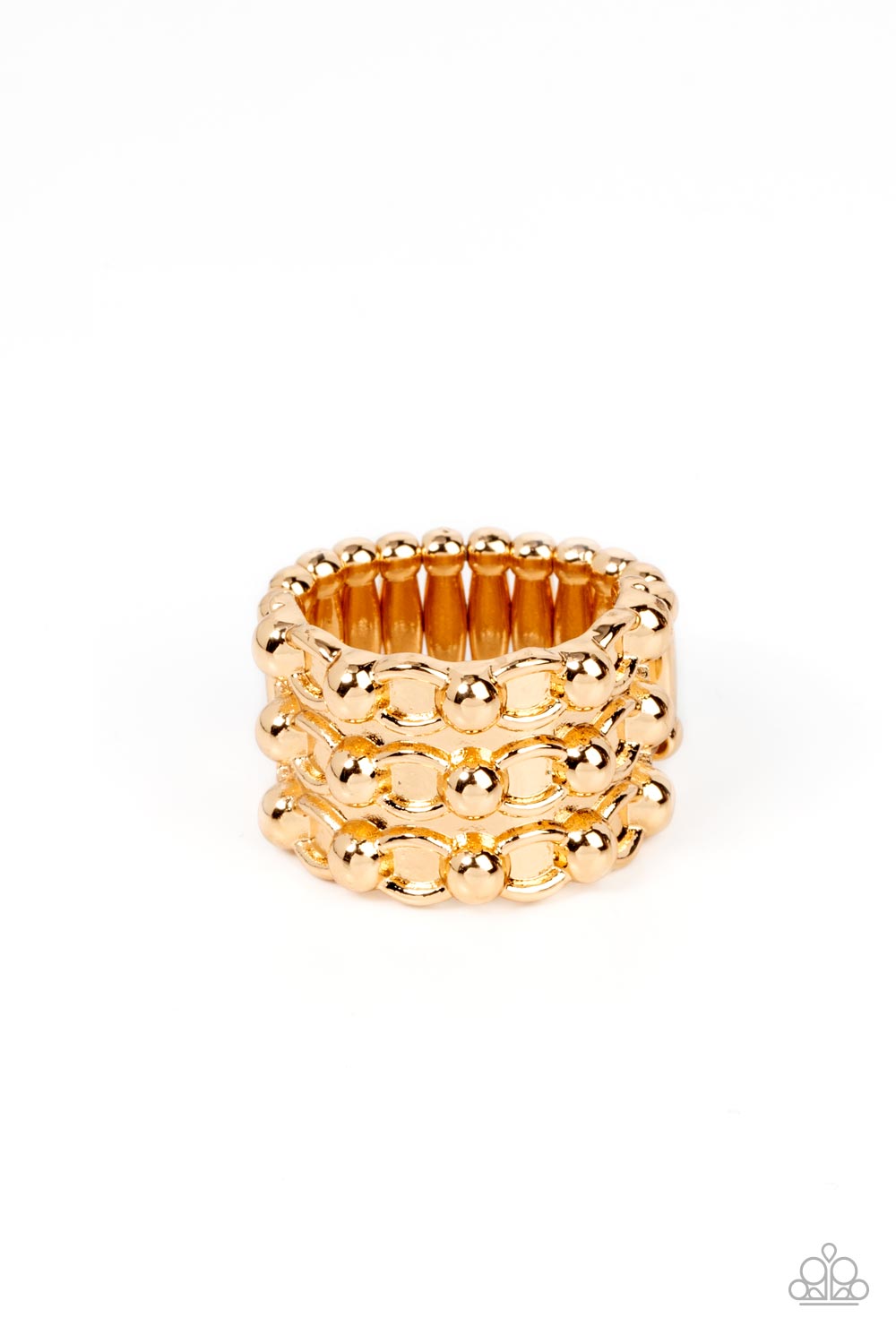 Paparazzi Dauntless Demeanor - Gold Ring