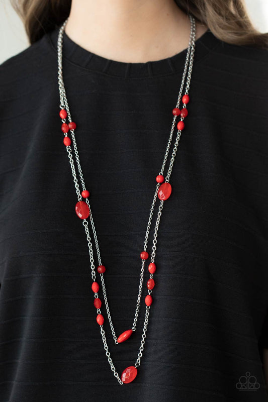 Paparazzi Day Trip Delights - Red Necklace