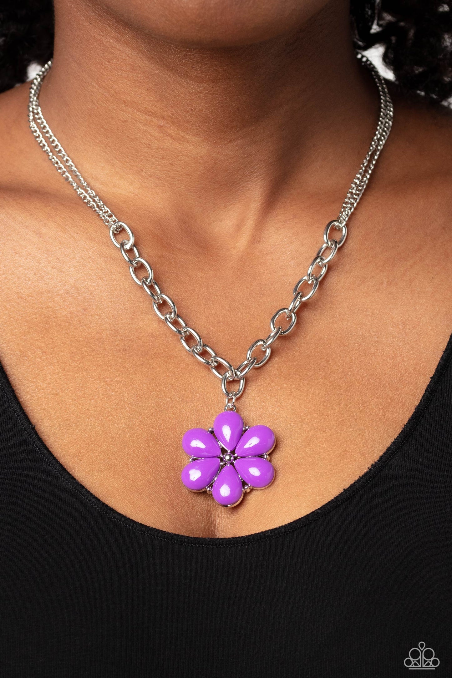 Dazzling Dahlia - Purple Paparazzi Necklace