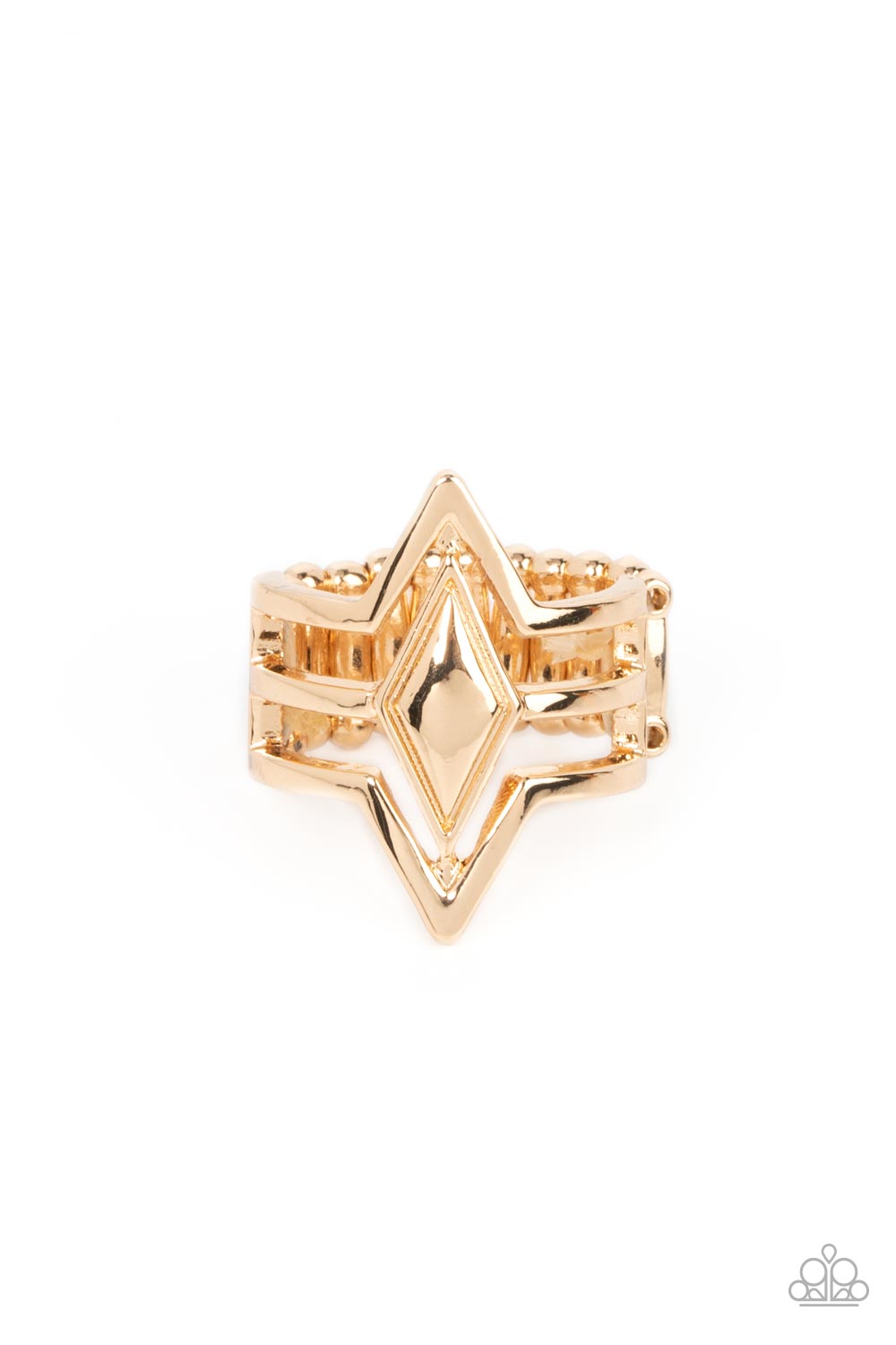 Paparazzi Deceivingly Diamond - Gold Ring