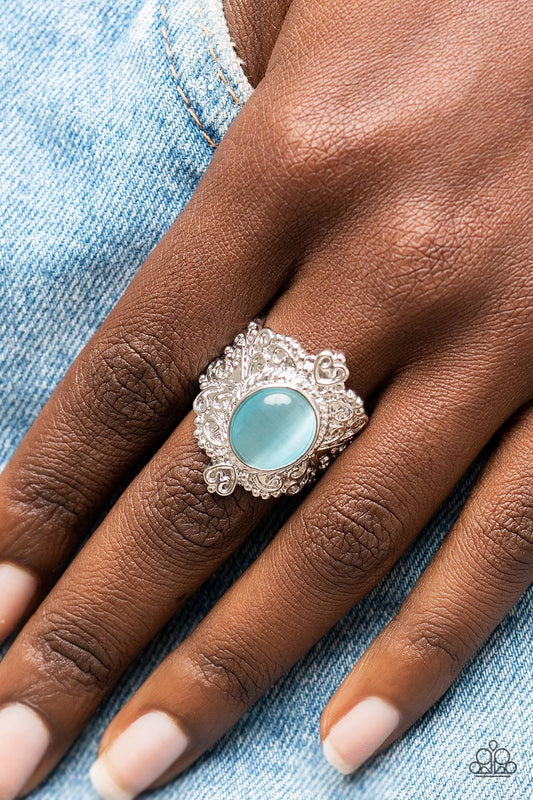 Delightfully Dreamy - Blue Paparazzi Ring