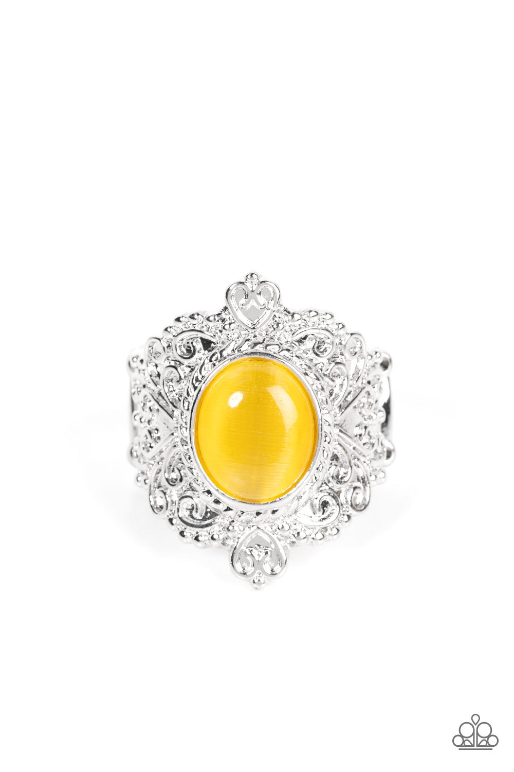 Delightfully Dreamy - Yellow Paparazzi Ring