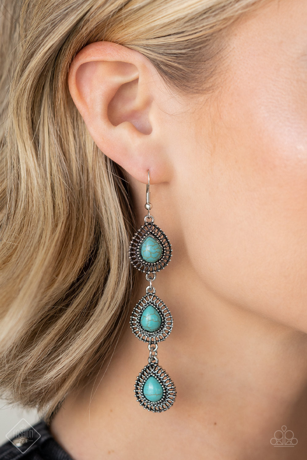 Paparazzi Desertscape Dweller - Blue Earrings