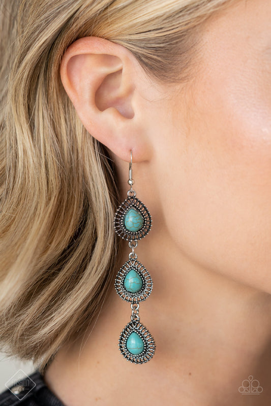 Paparazzi Desertscape Dweller - Blue Earrings