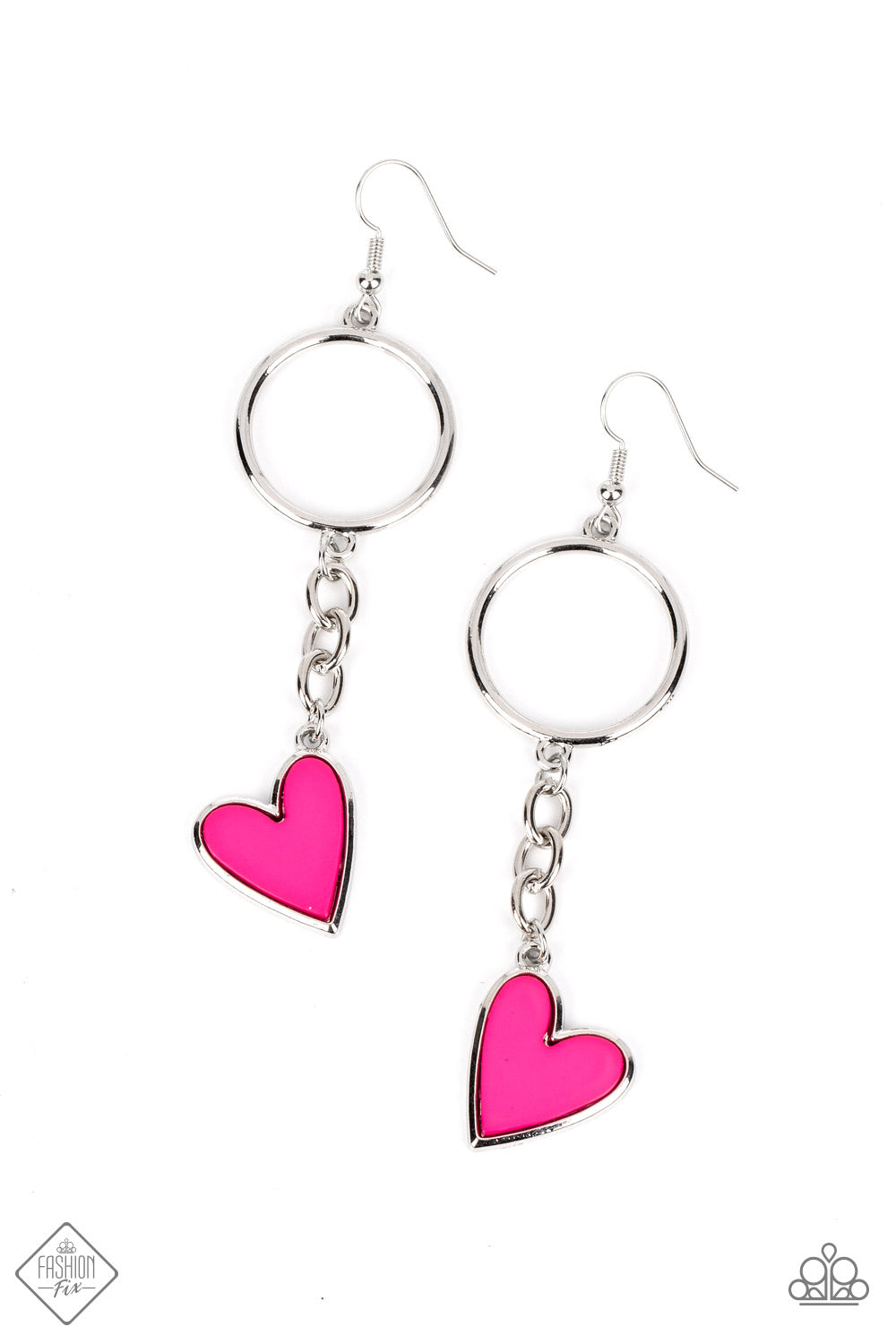 Paparazzi Don’t Miss a HEARTBEAT - Pink Earrings