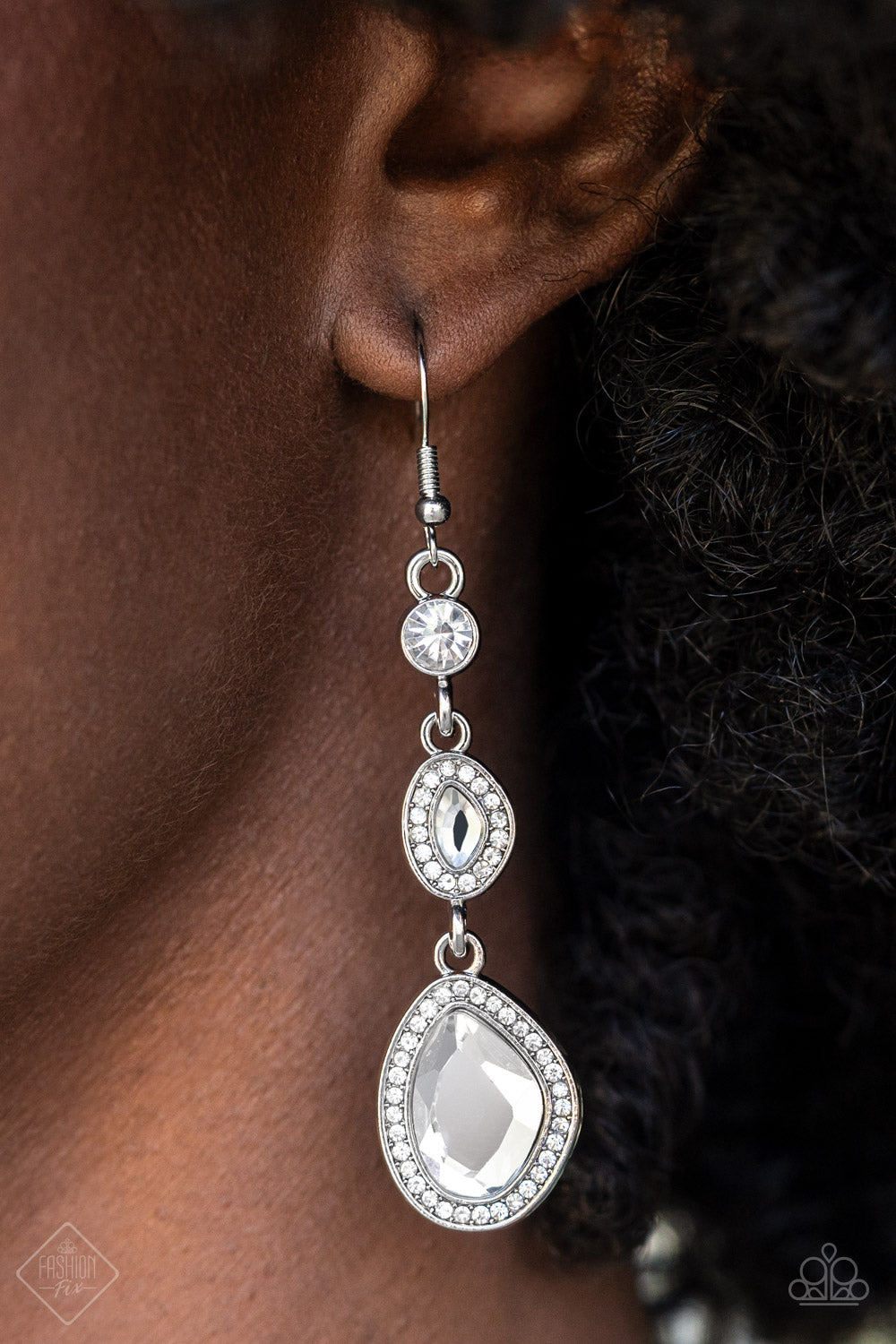 Dripping Self-Confidence - White Paparazzi Earrings