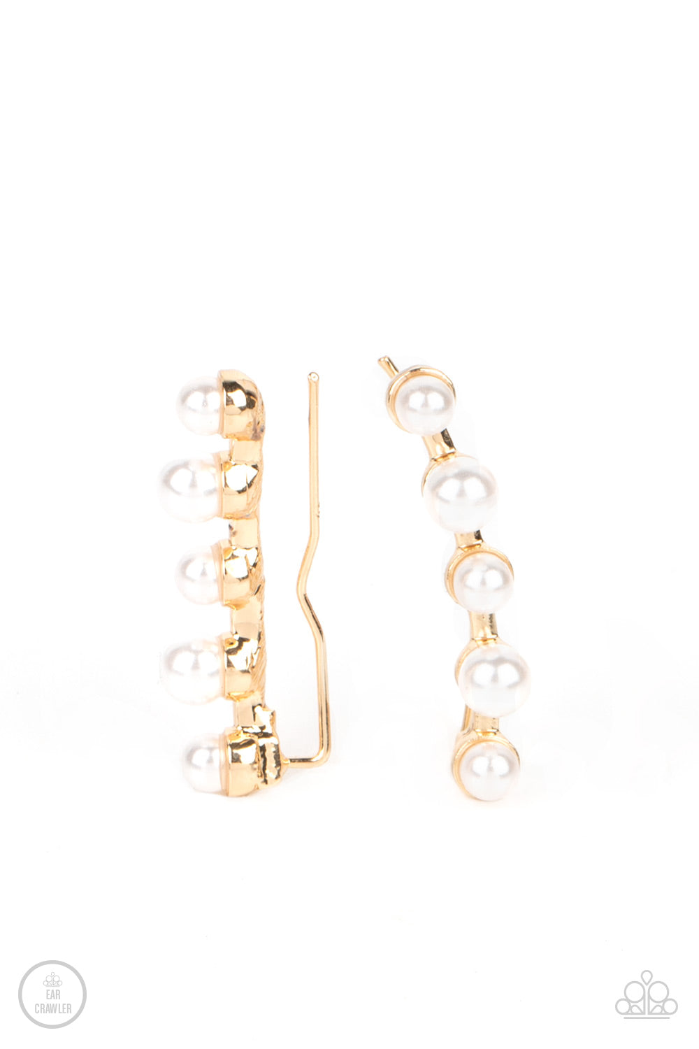 Drop-Top Attitude - Gold Paparazzi Earrings