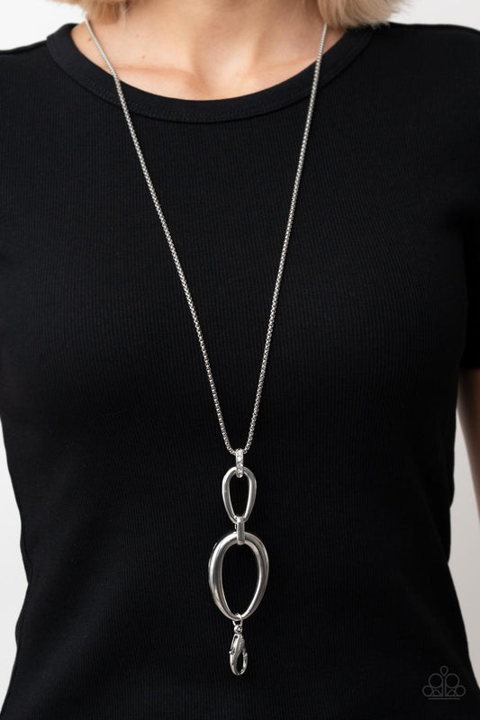 Elegantly Entrancing - White Paparazzi Necklace