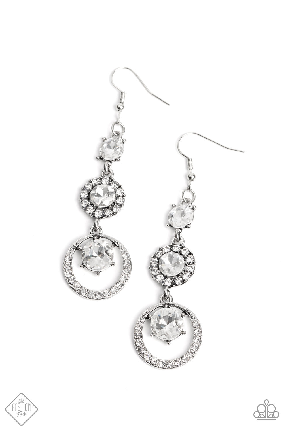 Paparazzi Enchanting Effulgence - White Earrings