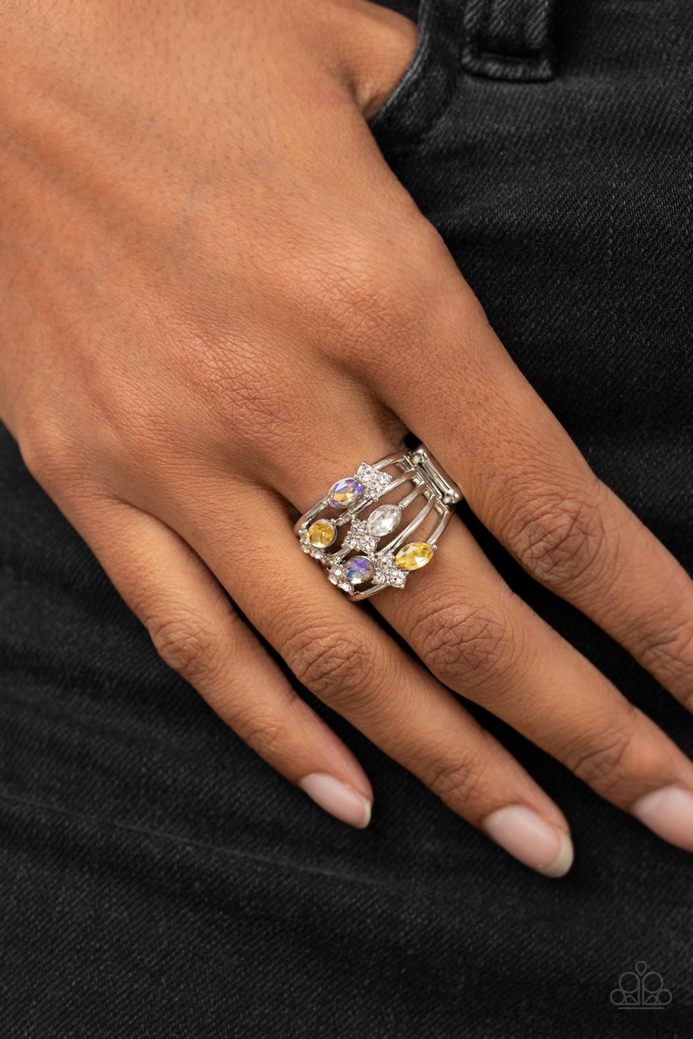 Ethereal Escapade - Yellow Paparazzi Ring