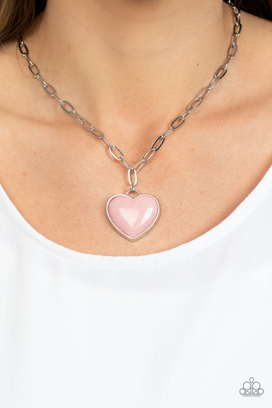 Everlasting Endearment - Pink Paparazzi Necklace