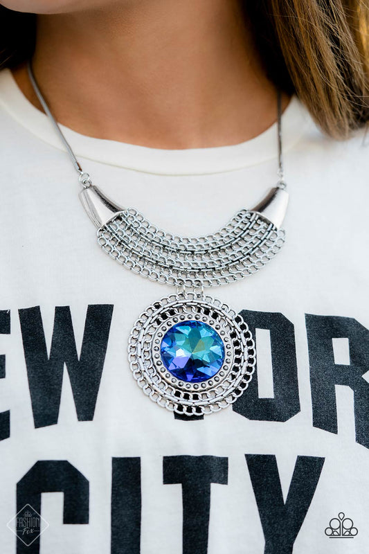 Paparazzi Excalibur Extravagance - Blue Necklace