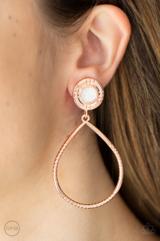 Paparazzi Fairytale Finish - Copper Earrings Clip-On