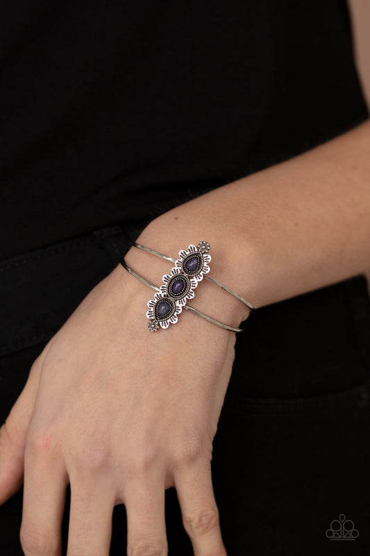 Fairytale Flowerbeds - Purple Paparazzi Bracelet