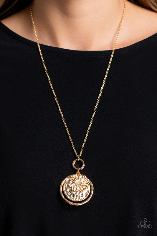 Flowers for Mama - Gold Paparazzi Necklace