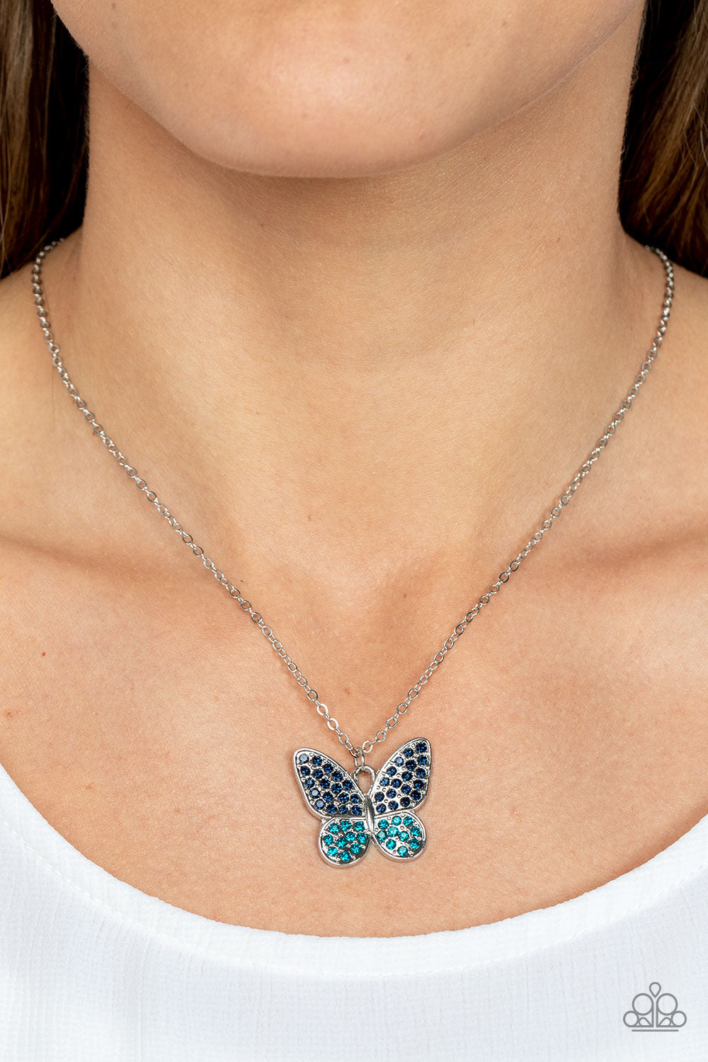 Paparazzi Flutter Forte - Blue Necklace