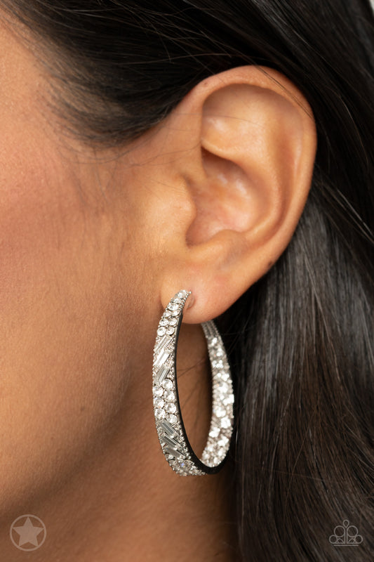 GLITZY By Association White Paparazzi Earrings