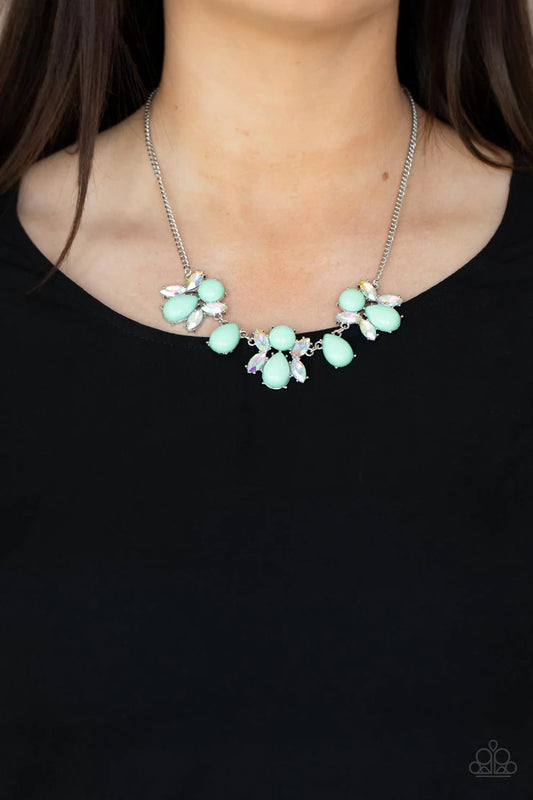Paparazzi Galaxy Gallery - Green Necklace